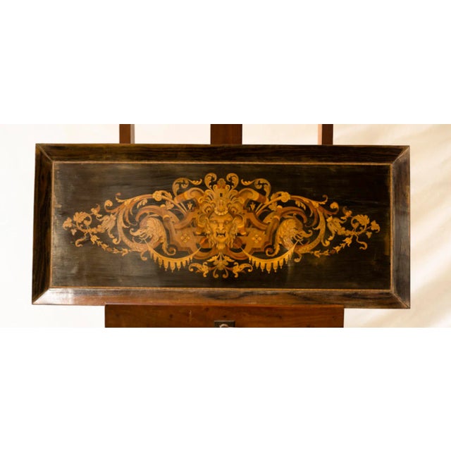 Wood 19th Century French Framed Marquetry Piece For Sale - Image 7 of 7