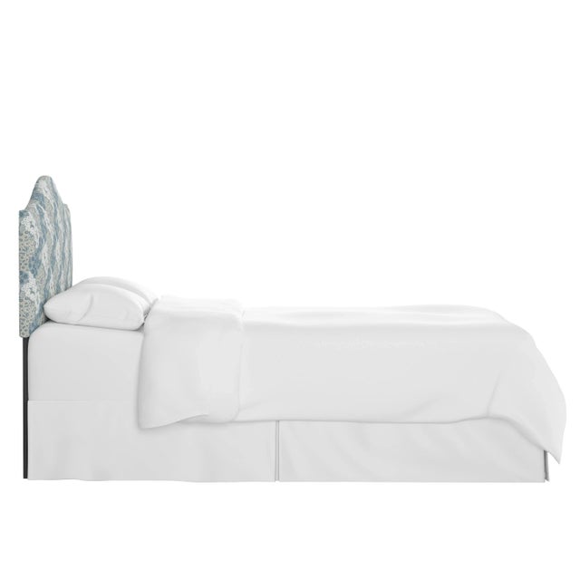 Spritely Home Kenmore Headboard in Blue Loiret, California King For Sale - Image 4 of 6