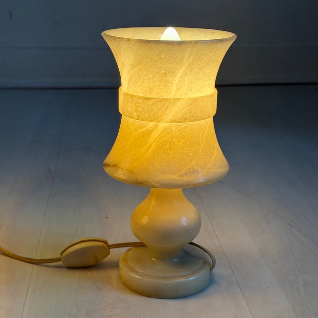 Vintage Alabaster Lamps, 1960s, Set of 2 For Sale - Image 10 of 14