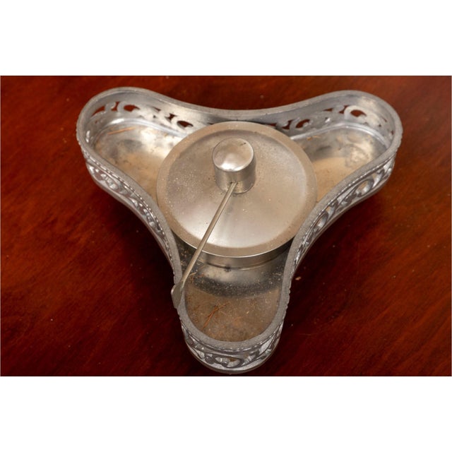 Metal Antique Royal Holland Pewter Coffee Service on Ornate Stand & Sternau Warmer For Sale - Image 7 of 11