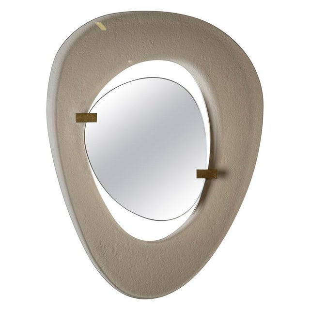 Asymmetrical Fumè Mirror attributed to Max Ingrand for Fontana Arte, Italy, 1958 For Sale - Image 15 of 15