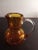 Glass 1940s Blenko Crackled Amber Glass Miniature Pitcher With Clear Applied Handle For Sale - Image 7 of 7