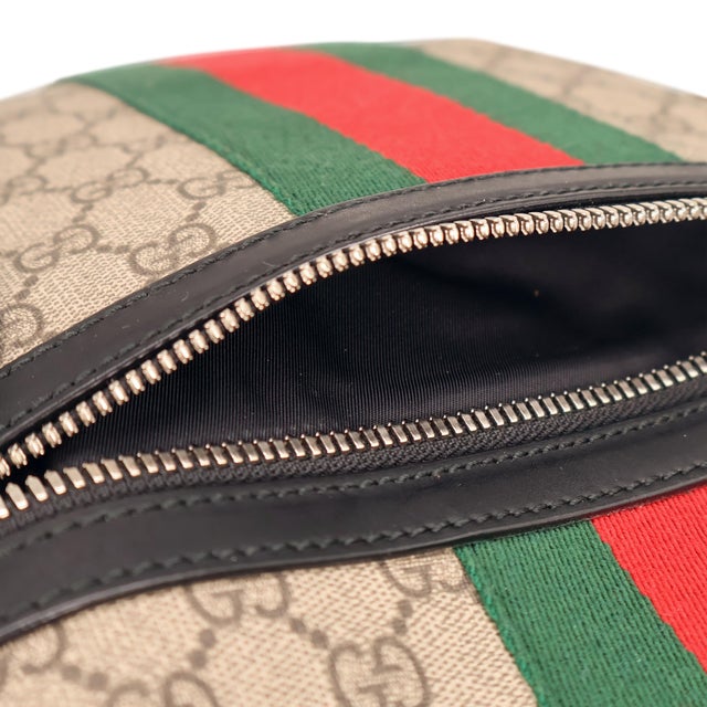 Gucci Gg Monogram Web Supreme Sherry Line Canvas Large Backpack, 2018. For Sale - Image 13 of 14