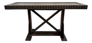 Vintage Iron X Rivet Console Table