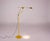 In the style of vico magistretti, halogen floor lamp in yellow lacquered metal, edition from the late 1980s. H 128 cm x d...