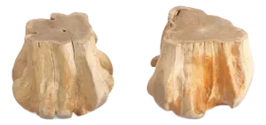 Pair Onion Shape Organic Accent or Side Table 12.1