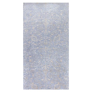 Modern Damask-Deco Wild Botanical Tibetan Wool & Silk Rug by Doris Leslie Blau For Sale