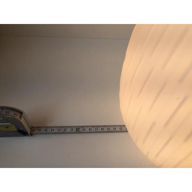 Gold Reeded Glass & Brass Pendant Lamp, 1950s For Sale - Image 8 of 9