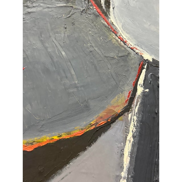 Wood Mid-Century Modern Abstract Painting by Katherine Langley For Sale - Image 7 of 11