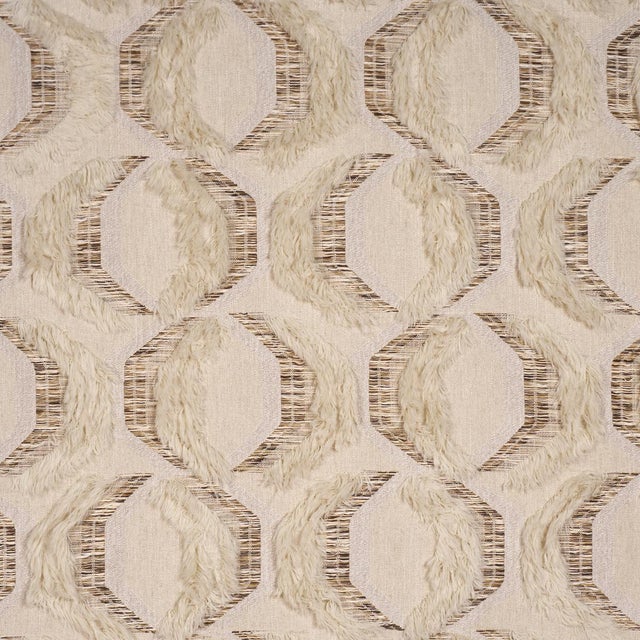 2020s Schumacher Samira Fabric In Birch For Sale - Image 5 of 5