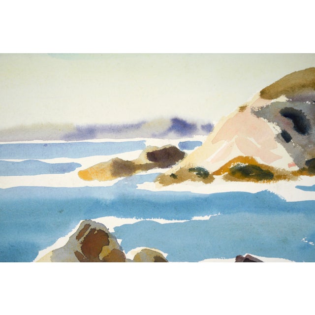 Early 20th Century Big Sur Coast Landscape in Watercolor on Paper by Paul Dougherty For Sale - Image 5 of 11