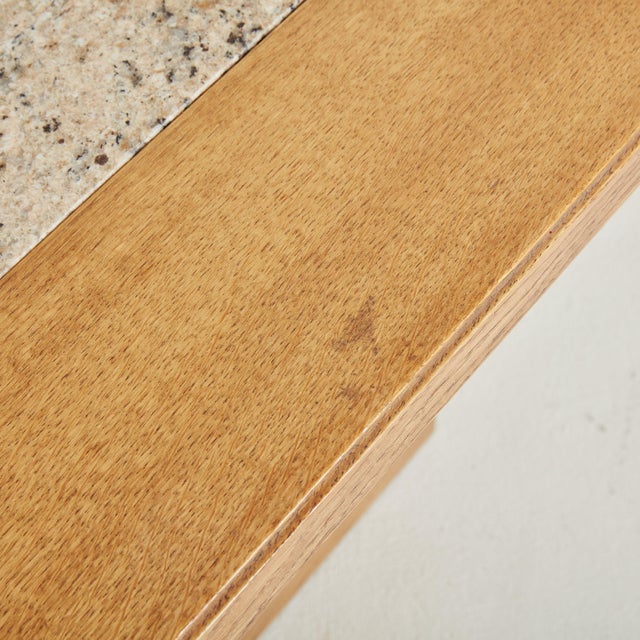 Art Deco Pair of Wood + Marble Coffee or Occasional Tables, Italy 1960s For Sale - Image 3 of 11