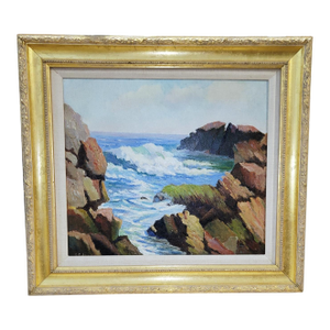 Seascape OIl Painting by Elizabeth Jewell C. 1937