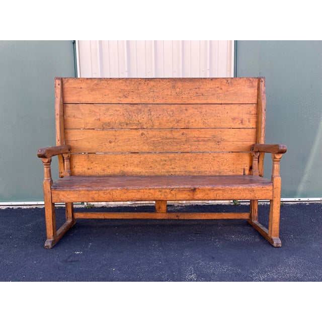 Rustic American Oak Farmhouse Hutch Table C. 1800-1820 For Sale - Image 4 of 12