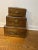 Shabby Chic Mid 20th Century Vintage Asian Large Handmade Carved Wooden Boxes Set of 3 For Sale - Image 3 of 10