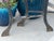 Antique Cast Iron Park Bench Ends With Scrollwork 27.25" Small Garden Bench Side Legs Set of 2 Worn For Sale - Image 12 of 13