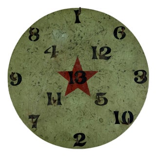 Vintage Mid 20th Century Round Ring Toss Game Board With Red Star For Sale