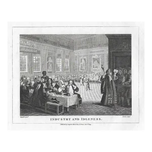 Industry and Idleness Satirical William Hogarth Engraving