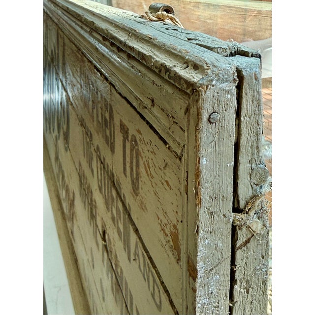 Late 1800s Antique Victorian English ‘Hovis Bread General Store Trade Advertising Sign, Hand Painted on a Door Panel For Sale - Image 9 of 12