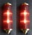 Vintage Art Deco Light Old Lamp Wall Sconces Fixture Brass & Red Glass Rod Ship Light - Pair For Sale - Image 4 of 6