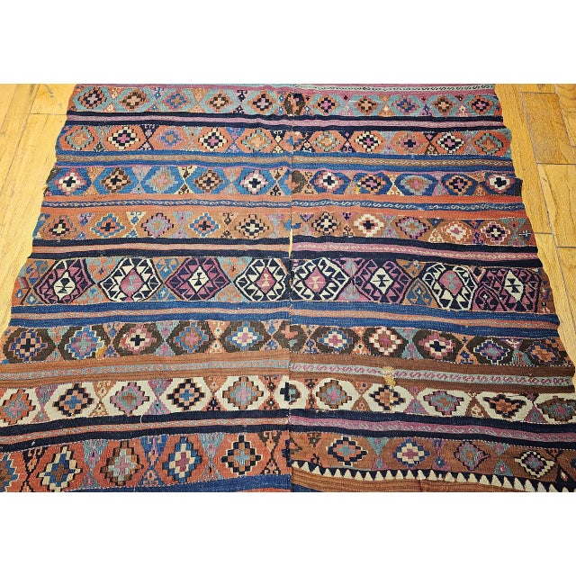 Antique Caucasian Shirvan Kilim, Handwoven Wool, Allover Geometric Pattern, 1880s, 5' x 10' For Sale - Image 12 of 16