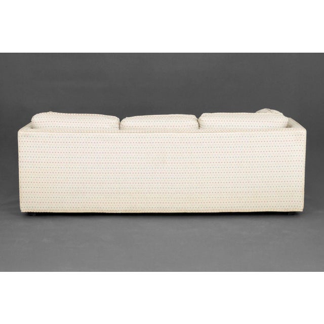 Modern Geometric Linen Upholstered 3-Seat Sofa For Sale - Image 9 of 18