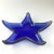 1990s Cobalt Blue Glass Art Star Design Trinket Plate For Sale - Image 5 of 9