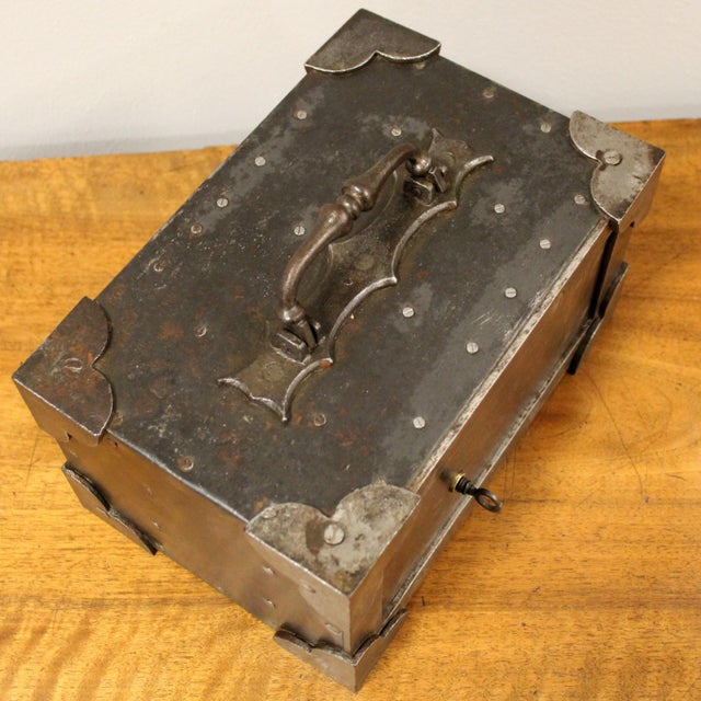 Antique Safe in Iron For Sale - Image 10 of 13