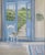 Mid-Century Modern 'Open Doors to Summer' Vintage Swedish Interior Scene Oil Painting, Framed For Sale - Image 9 of 14