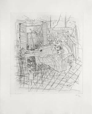 1986 Louis Cane Nu Allongé III Etching