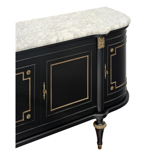 1920s Grande Louis XVI Demilune Buffet For Sale - Image 5 of 9