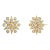 Syna Yellow Gold Starburst Earrings with Diamonds, a Pair For Sale