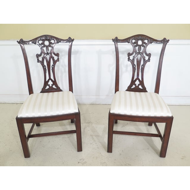 Henredon Chippendale Mahogany Dining Room Chairs Set of 8 Chairish