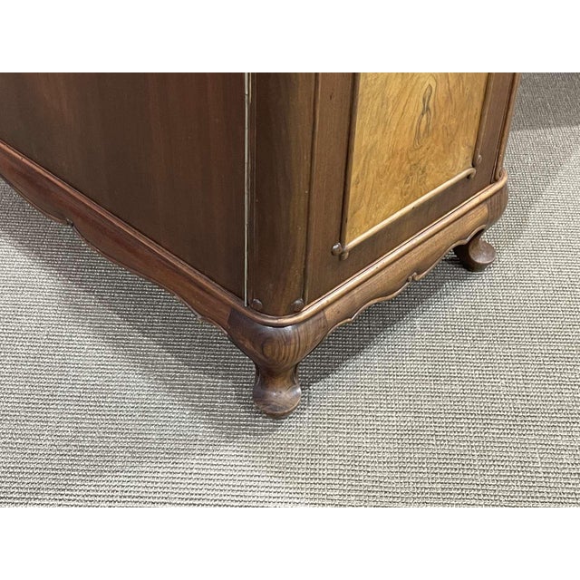 Vintage English Desk in Walnut and Oak, 1950s For Sale - Image 18 of 18