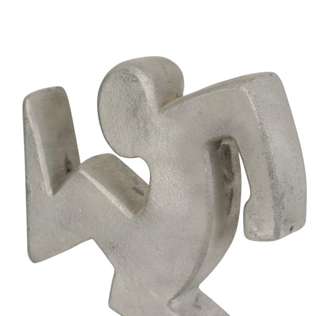 Metal La Linea Bookends by Osvaldo Cavandoli, 1970s, Set of 2 For Sale - Image 10 of 16