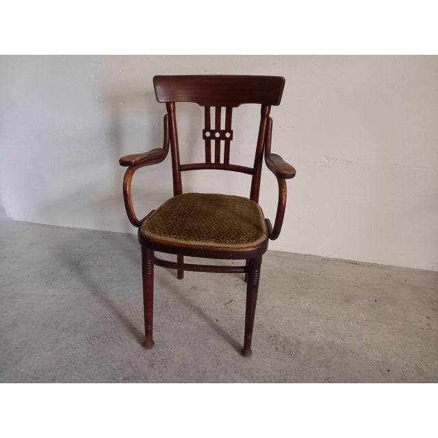 Brown Armchair from Gebrüder Thonet Vienna Gmbh, 1910 For Sale - Image 8 of 8