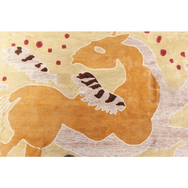 Art Deco Inspired Art Deco Design Silk Rug by Doris Leslie Blau For Sale - Image 3 of 8