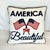 Patriotic American the Beautiful Down Filled Decorative Pillow For Sale - Image 4 of 8
