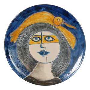 Woman and Bird Ceramic by Corneille, 1990s