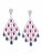Natural Ruby 4.44cts, Sapphire 2.87cts & Diamond 3.12cts Earring in 14k Gold For Sale In New York - Image 6 of 8
