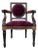 Hollywood Regency Ebonized Armchair With Bold Fabric For Sale