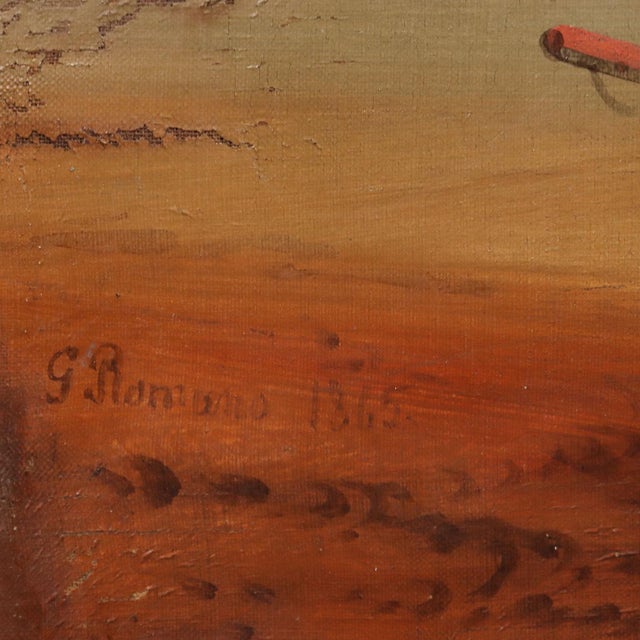G. Ramano, View of Nisida, 1865, Oil on Canvas For Sale - Image 9 of 15