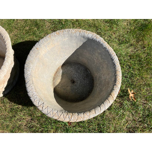 Pair of French Cement Planters For Sale In Boston - Image 6 of 6