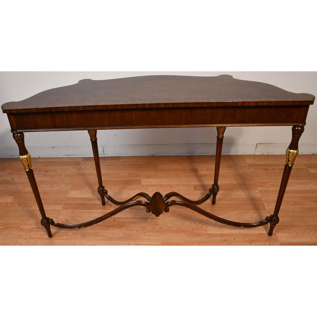 Maitland Smith Mahogany Console Table / Sofa Table For Sale - Image 14 of 17