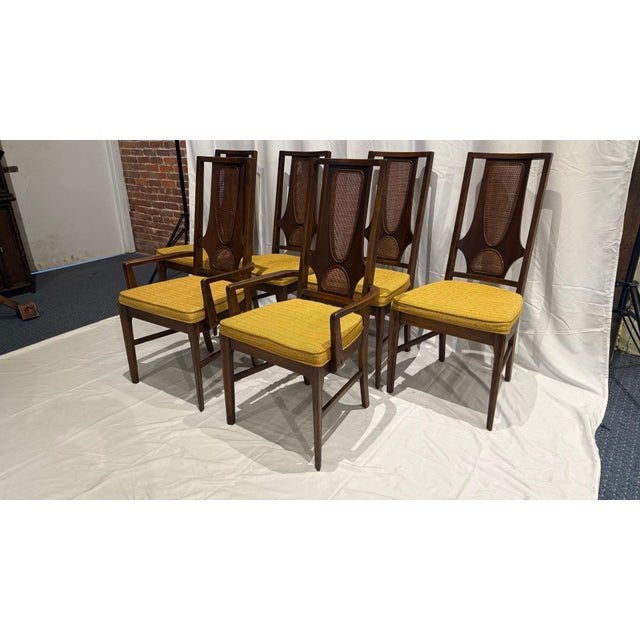 Mid-Century Modern 1960s Broyhill "Brasilia" Mid-Century Modern Dining Chairs - Set of 6 For Sale - Image 3 of 12