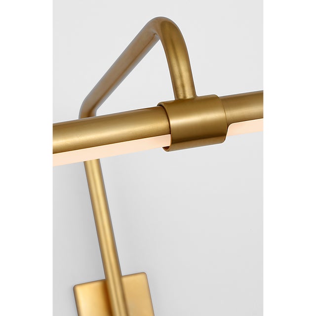 Modern Thomas O'Brien for Visual Comfort Signature Kidd 9" Frame Mount Picture Light in Hand-Rubbed Antique Brass For Sale - Image 3 of 14