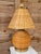 Vintage Pencil Rattan Table Lamp With Crab Finial & Woven Shade For Sale - Image 11 of 12