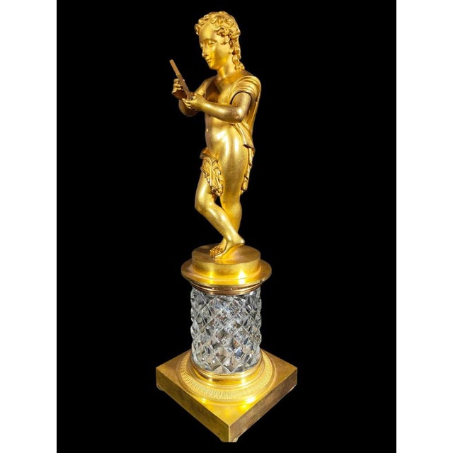 Early 19th Century Baccarat Crystal and Gilt Bronze Figurine, 1830s For Sale - Image 5 of 16