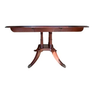 Hansen Round Mahogany Dining Table by Ethan Allen For Sale