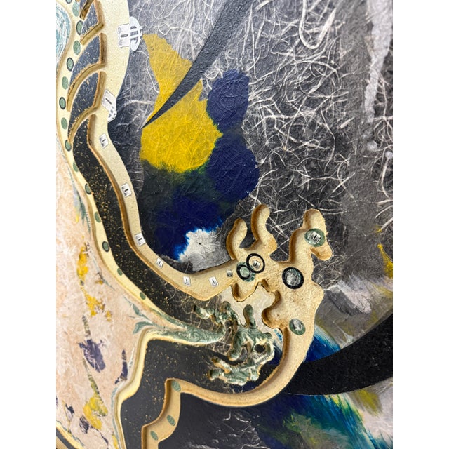 Black 1990s "Marginal Madonna" Abstract Relief With Rorschach Patterns Sculpture by Mickey "Kano" Kane For Sale - Image 8 of 9